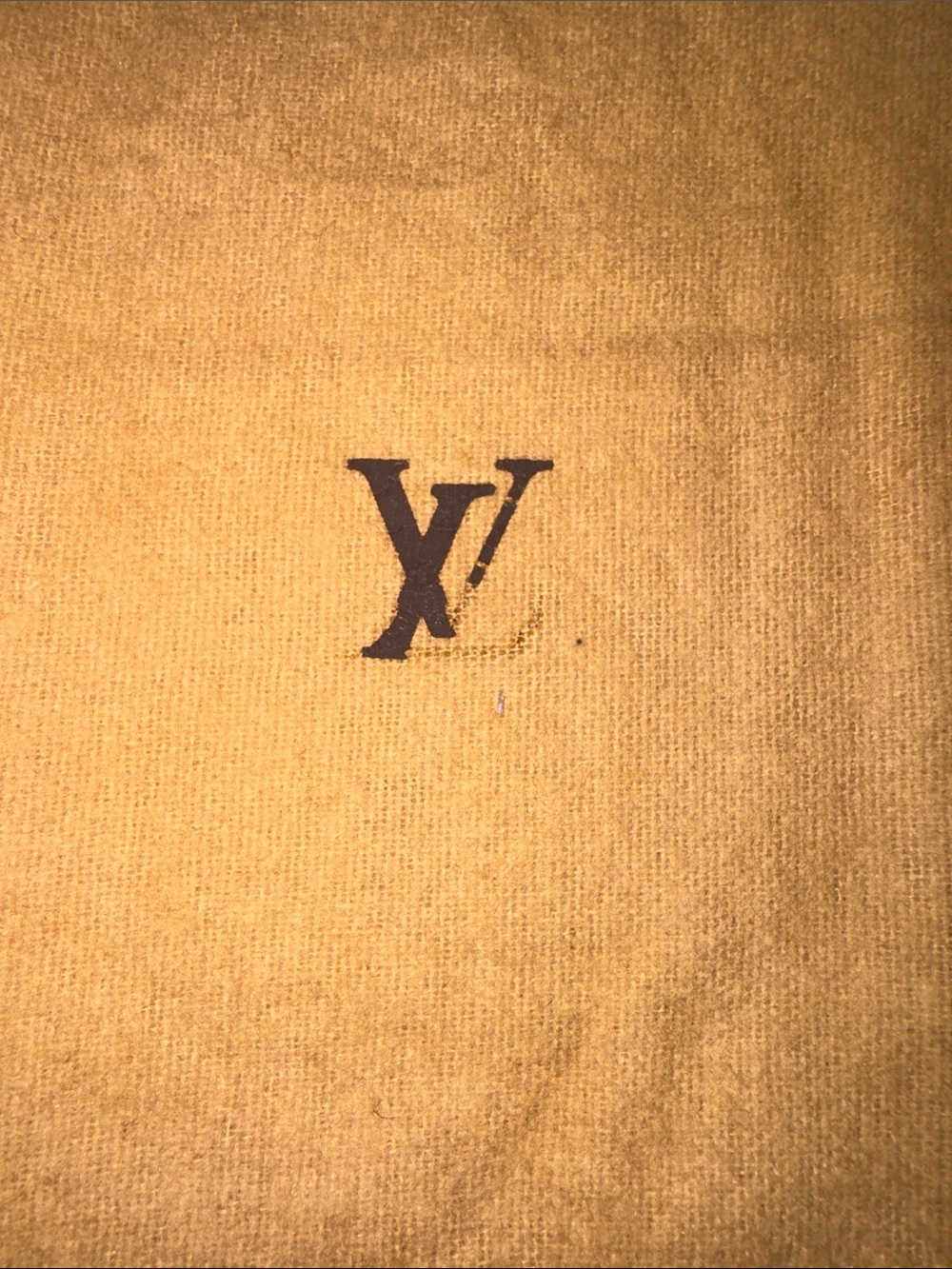 Louis Vuitton Yellow Dust Bag with Center LV Emblem - Picture 3 of 5